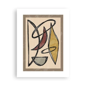 Plakat - Kompozycja – łuki i owale - 30x40 cm