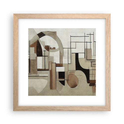 Plakat w ramie jasny dąb - Pejzaż miejski 2.0 - 30x30 cm