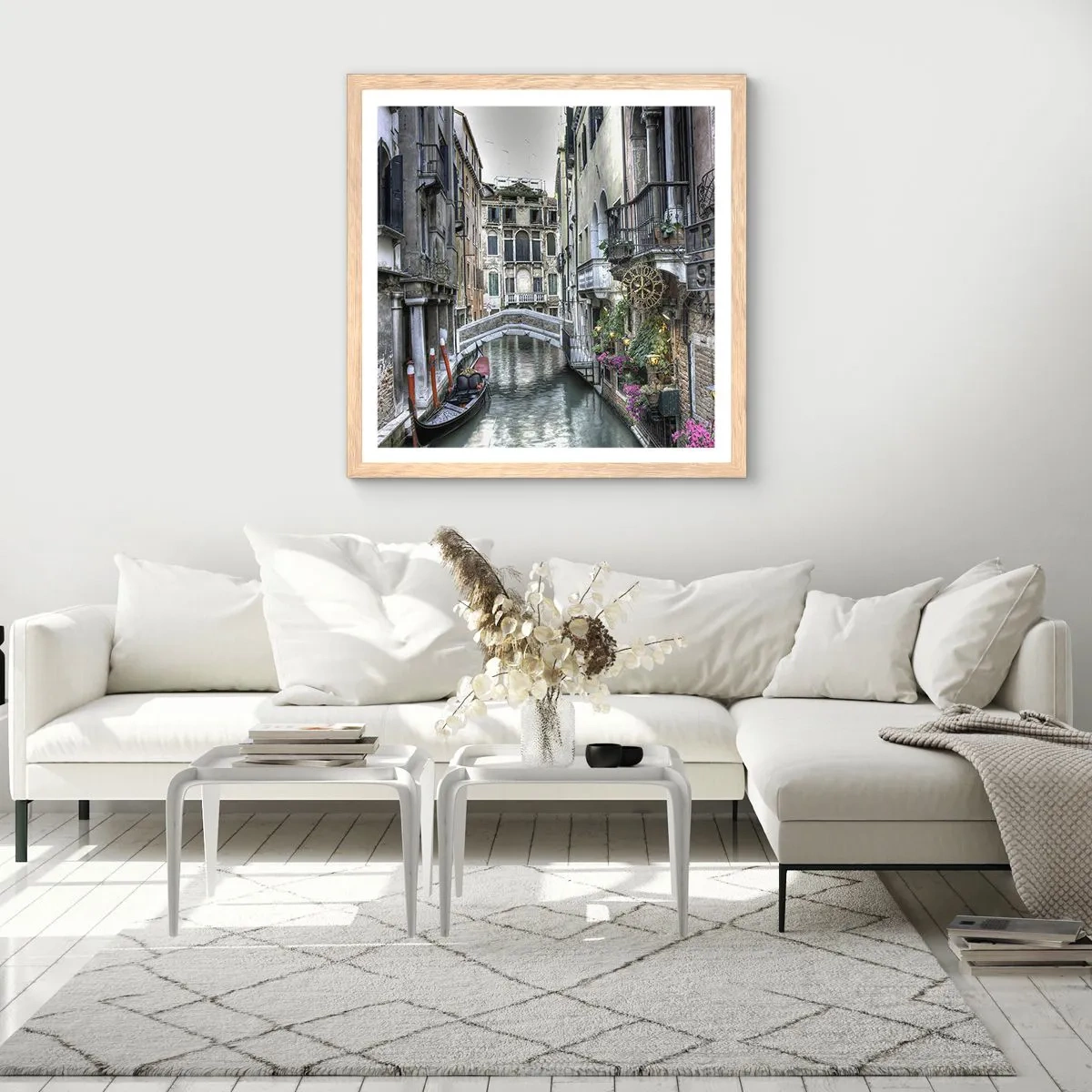 Plakat w ramie jasny dąb - Od wieków w cichej zadumie - 30x30 cm