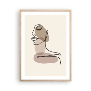 Plakat w ramie jasny dąb - Zasłuchana w siebie - 50x70 cm