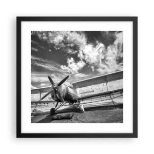 Plakat w czarnej ramie - Nie mogę się doczekać! - 40x40 cm