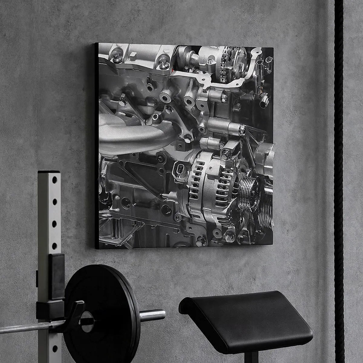 Obraz na płótnie - Stalowy, piękny, silny - 30x30 cm