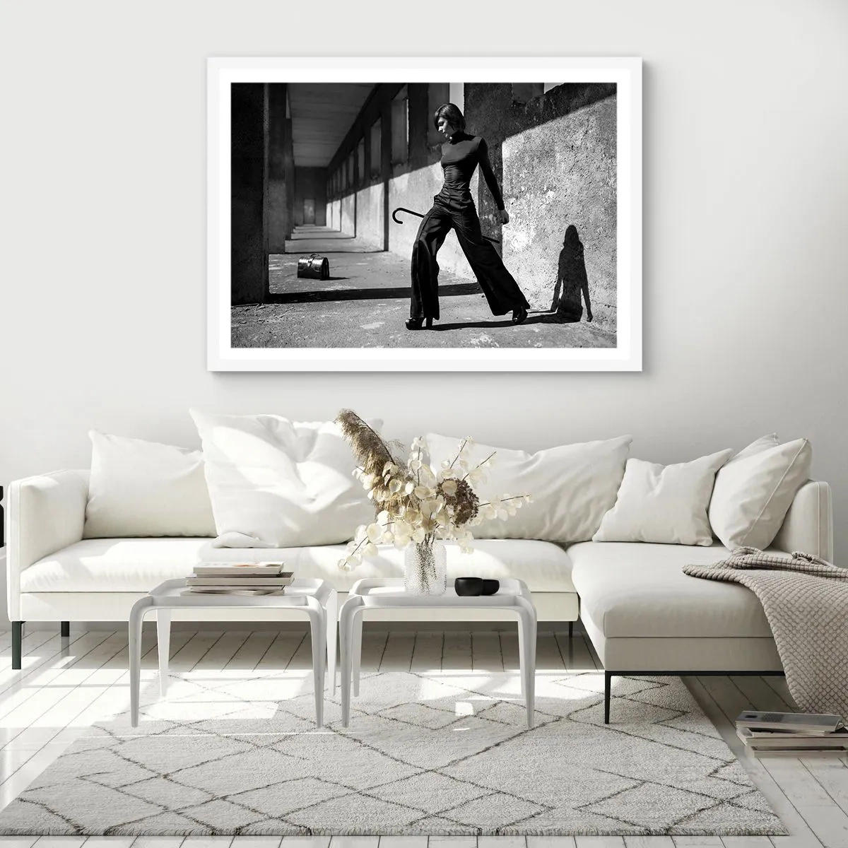 Plakat w białej ramie - Miejska elegancja - 100x70 cm