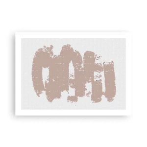 Plakat - Abstrakcja w łagodnym różu - 70x50 cm