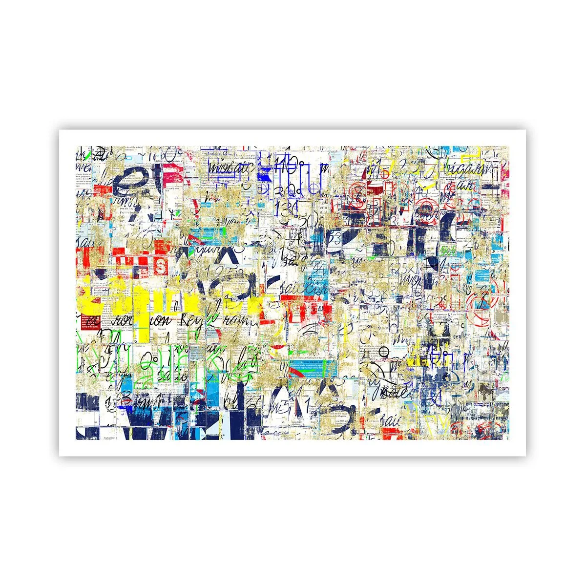 Plakat - Abstrakcyjne graffiti z kolorowymi napisami i wzorami - 100x70cm - Po prostu cieszy oczy - Nowoczesna dekoracja ścienna do salonu i sypialni ARTTOR