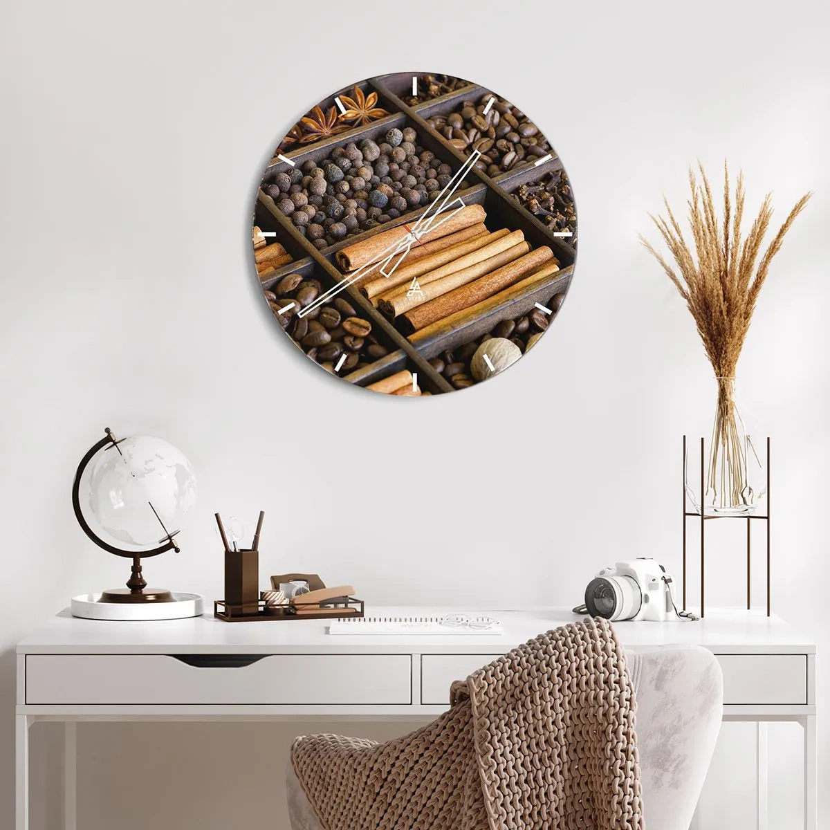Zegar ścienny - Skarbiec aromatów - 40x40 cm