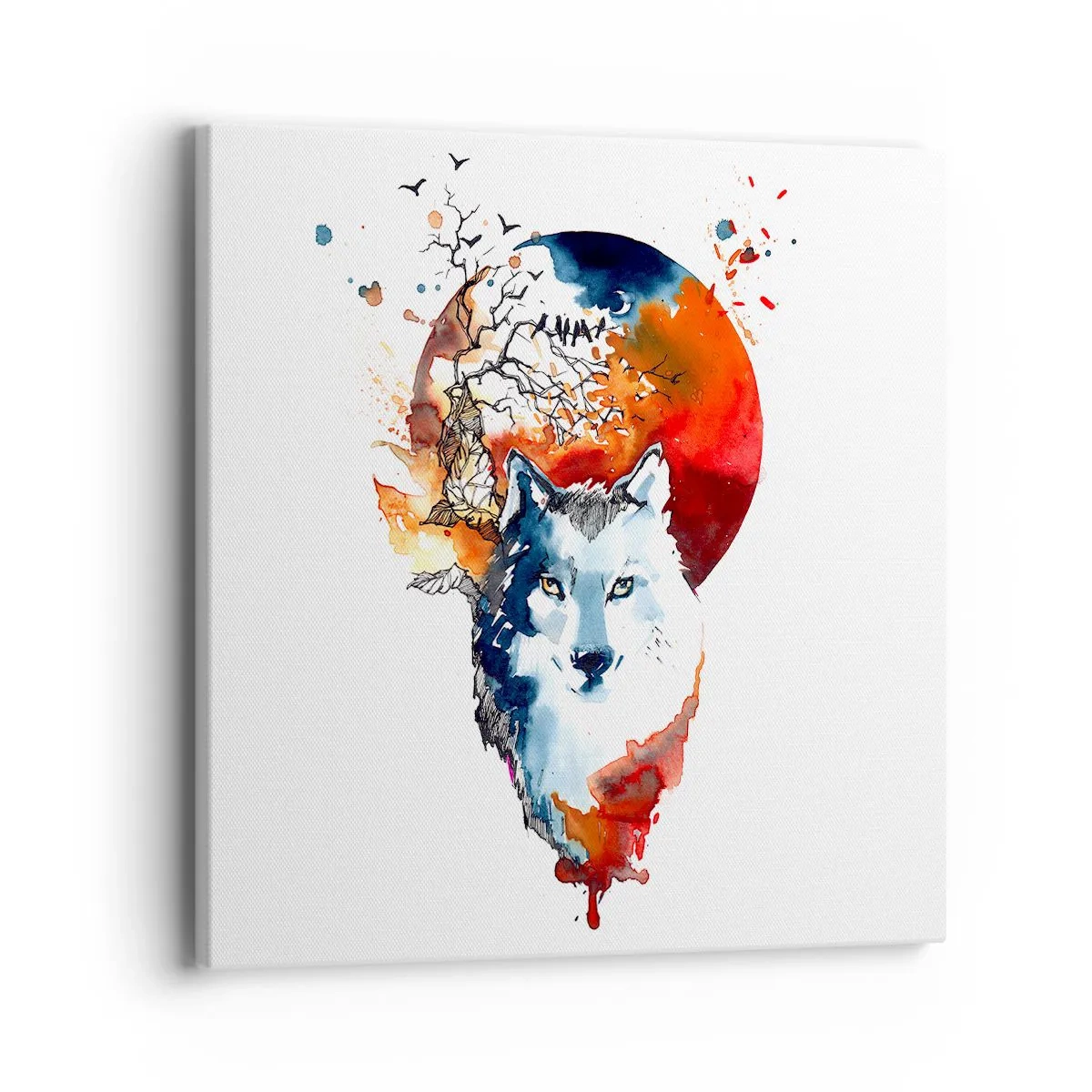 Obraz na płótnie - Nos w nos z nocą - 40x40 cm