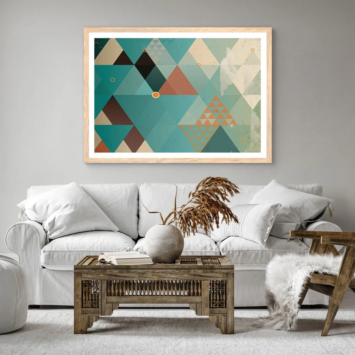 Plakat w ramie jasny dąb - Jedność wielości, wielość jedności - 40x30 cm