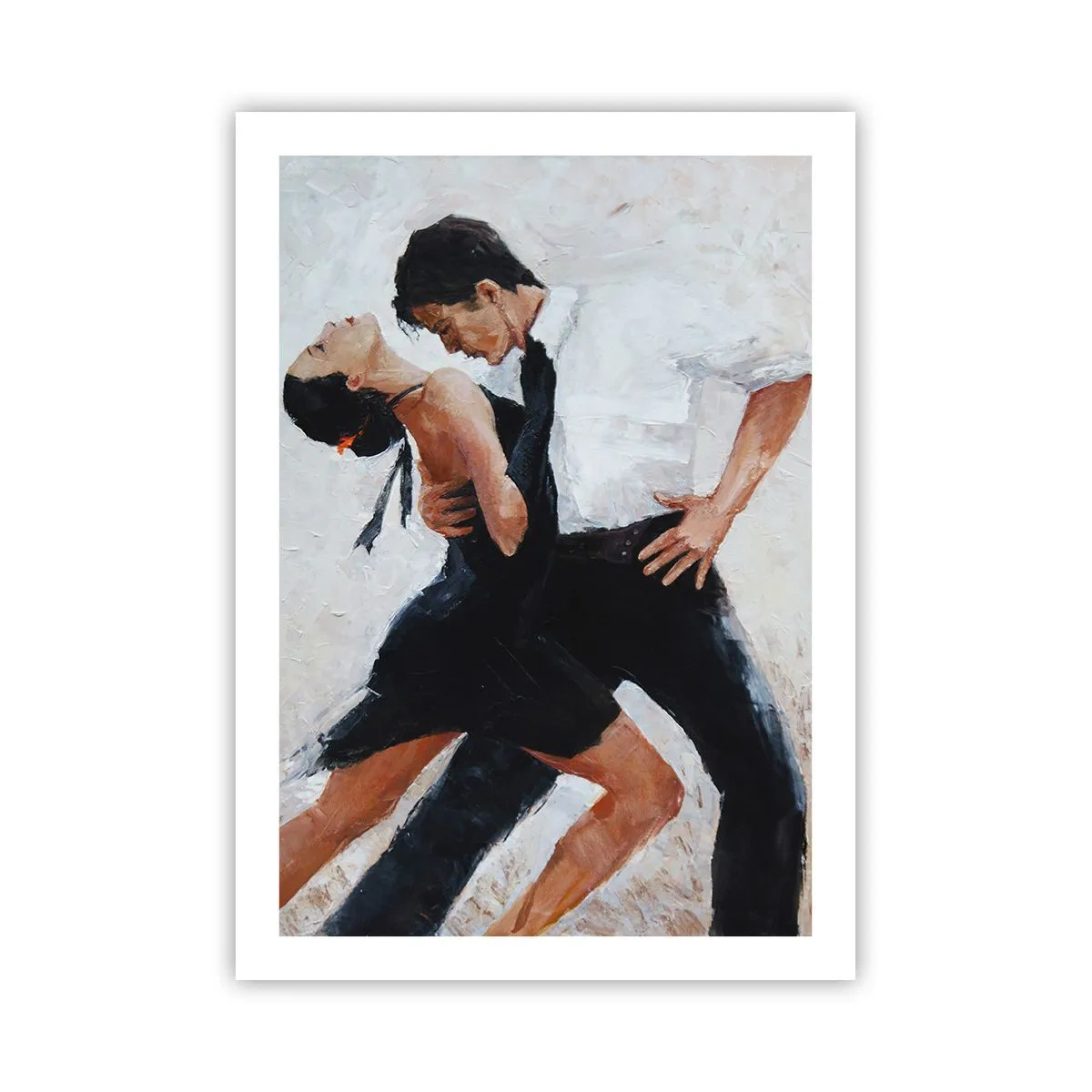 Plakat - Para tańcząca w dynamicznej pozie - 50x70cm - Tango mych marzeń i snów - Nowoczesna dekoracja ścienna do salonu, kuchni i sypialni ARTTOR