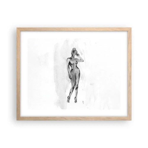 Plakat w ramie jasny dąb - Studium ideału kobiecości - 50x40 cm