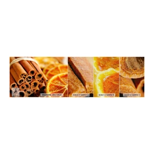 Fototapeta Próbka Premium Canvas - Czujesz ich aromat? - Pomarańcza, Laska Cynamonu, Przyprawy - 100x30 cm