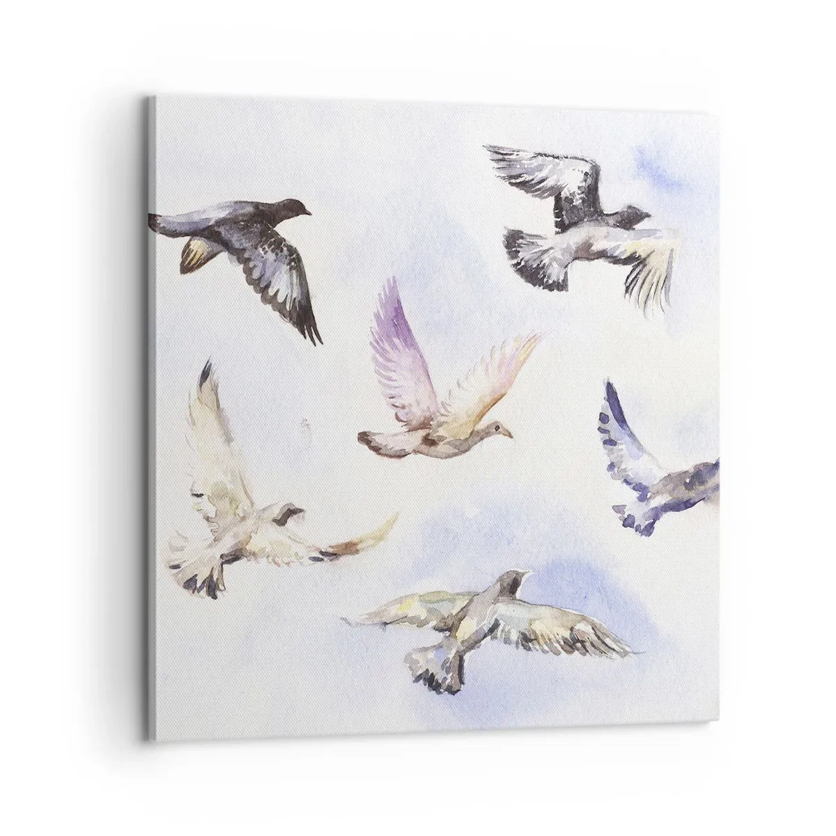 Obraz na płótnie - Wolność w szarości i błękicie - 60x60 cm