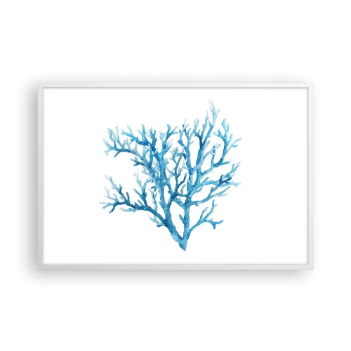 Plakat w białej ramie - Morski filigran - 91x61 cm