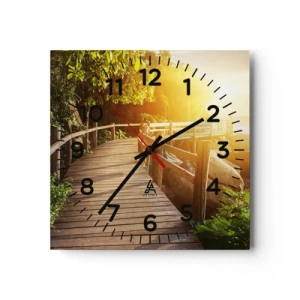 Zegar ścienny - Kolejny zakręt, kolejne cuda - 30x30 cm