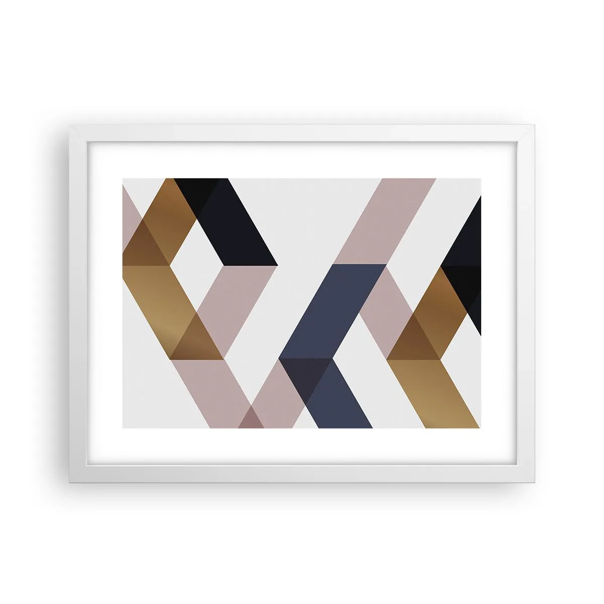 Plakat w białej ramie - Płaszczyzny i kąty - 40x30 cm
