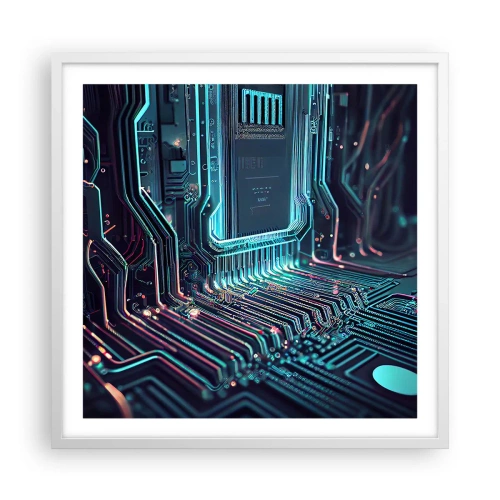 Plakat w białej ramie - Tak sobie myślę… - 60x60 cm