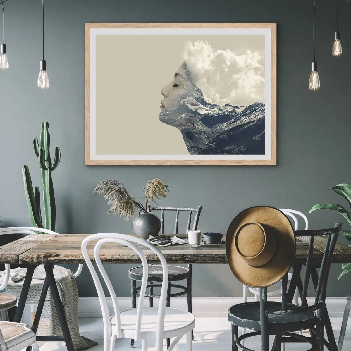 Plakat w ramie jasny dąb - Uroda żywiołów - 70x50 cm