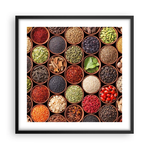 Plakat w czarnej ramie - Wszystkie smaki świata - 50x50 cm