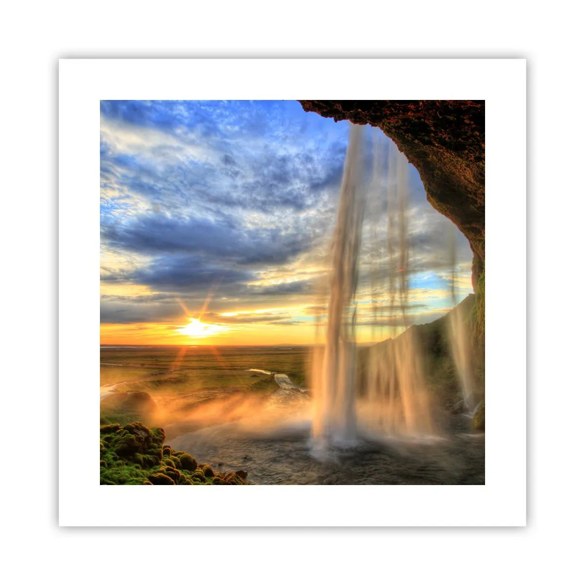 Plakat - Świat za zasłoną kropel - 40x40 cm