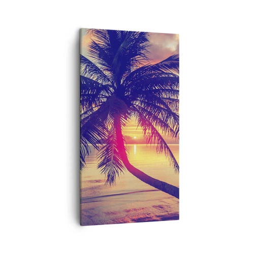 Obraz na płótnie - Wieczór pod palmami - 45x80 cm