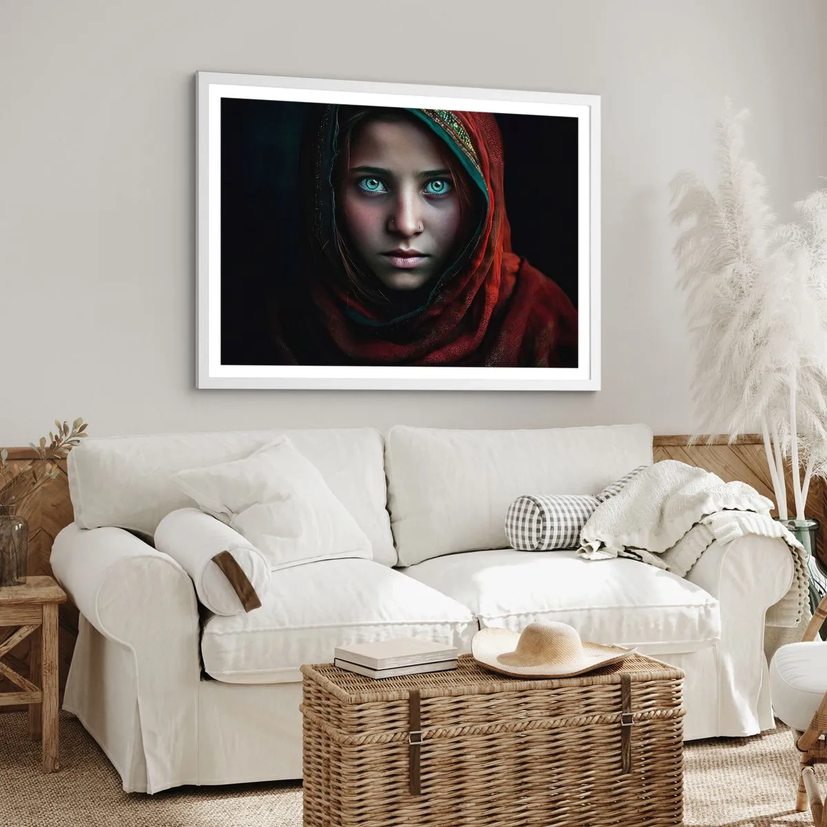 Plakat w białej ramie - Wschodnia księżniczka - 70x50 cm