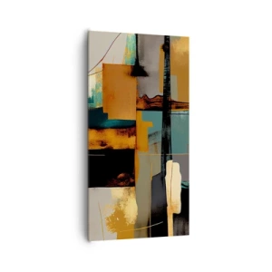 Obraz na płótnie - Abstrakcja – światło i cień - 65x120 cm