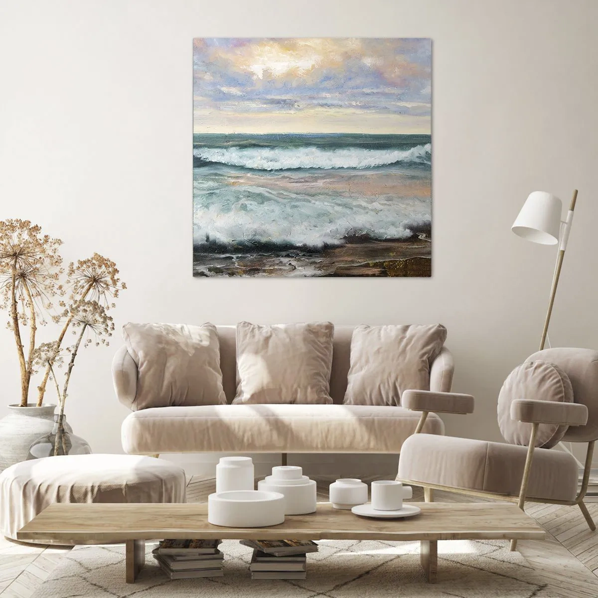Obraz na płótnie - Tutaj wygładzisz duszę - 70x70 cm