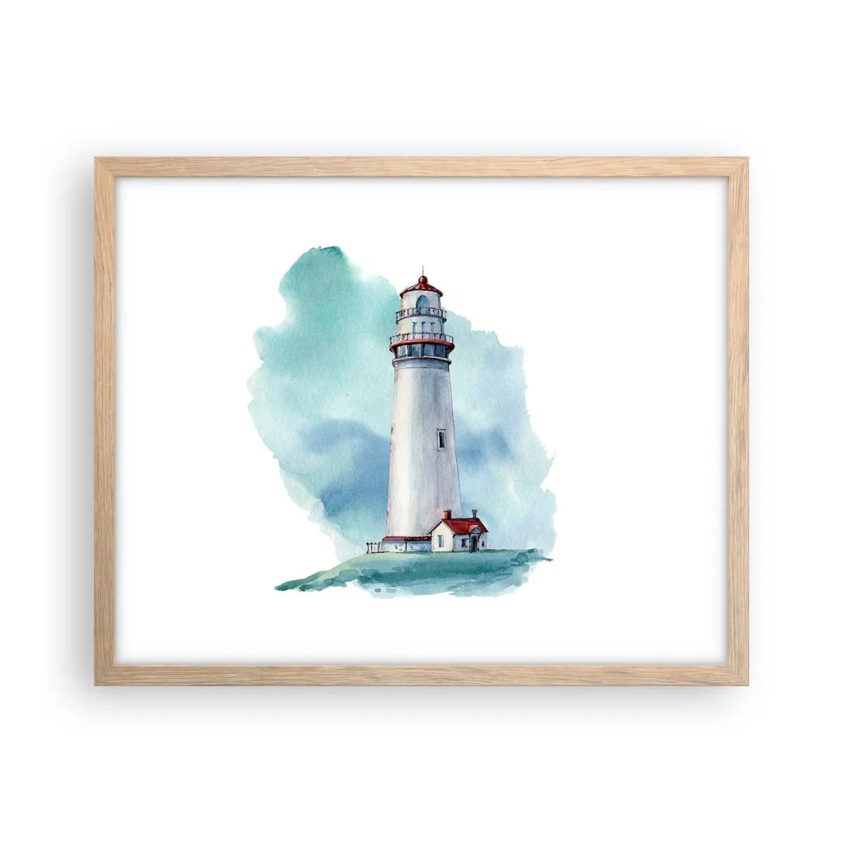 Plakat w ramie jasny dąb - Łagodna siostra błękitu - 50x40 cm