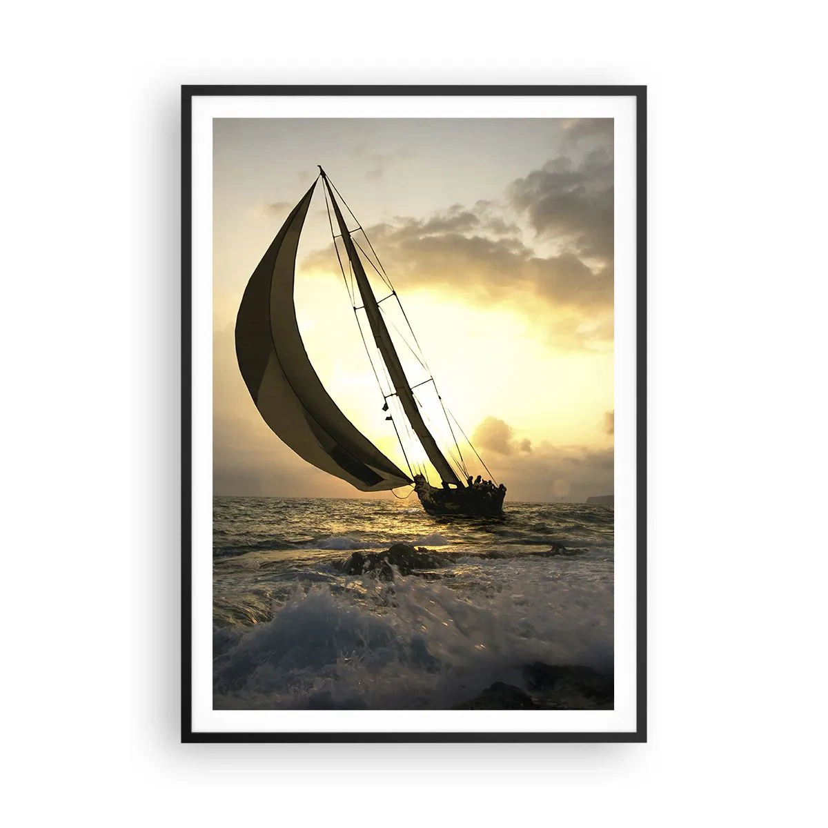 Plakat w czarnej ramie - Z wiatrem i pod wiatr - 70x100 cm