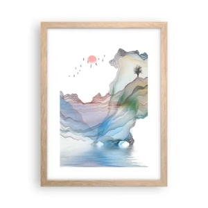 Plakat w ramie jasny dąb - Ku kryształowym górom - 30x40 cm
