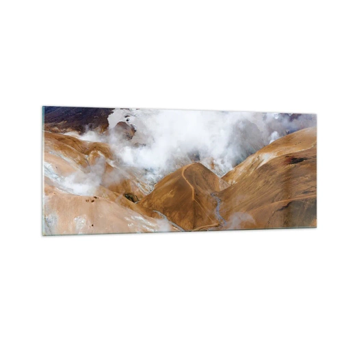 Obraz na szkle - Surowa uroda Islandii - 100x40 cm