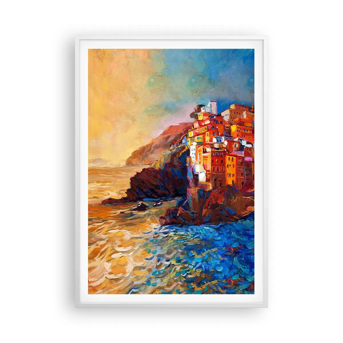 Plakat w białej ramie - Włoskie klimaty - 70x100 cm