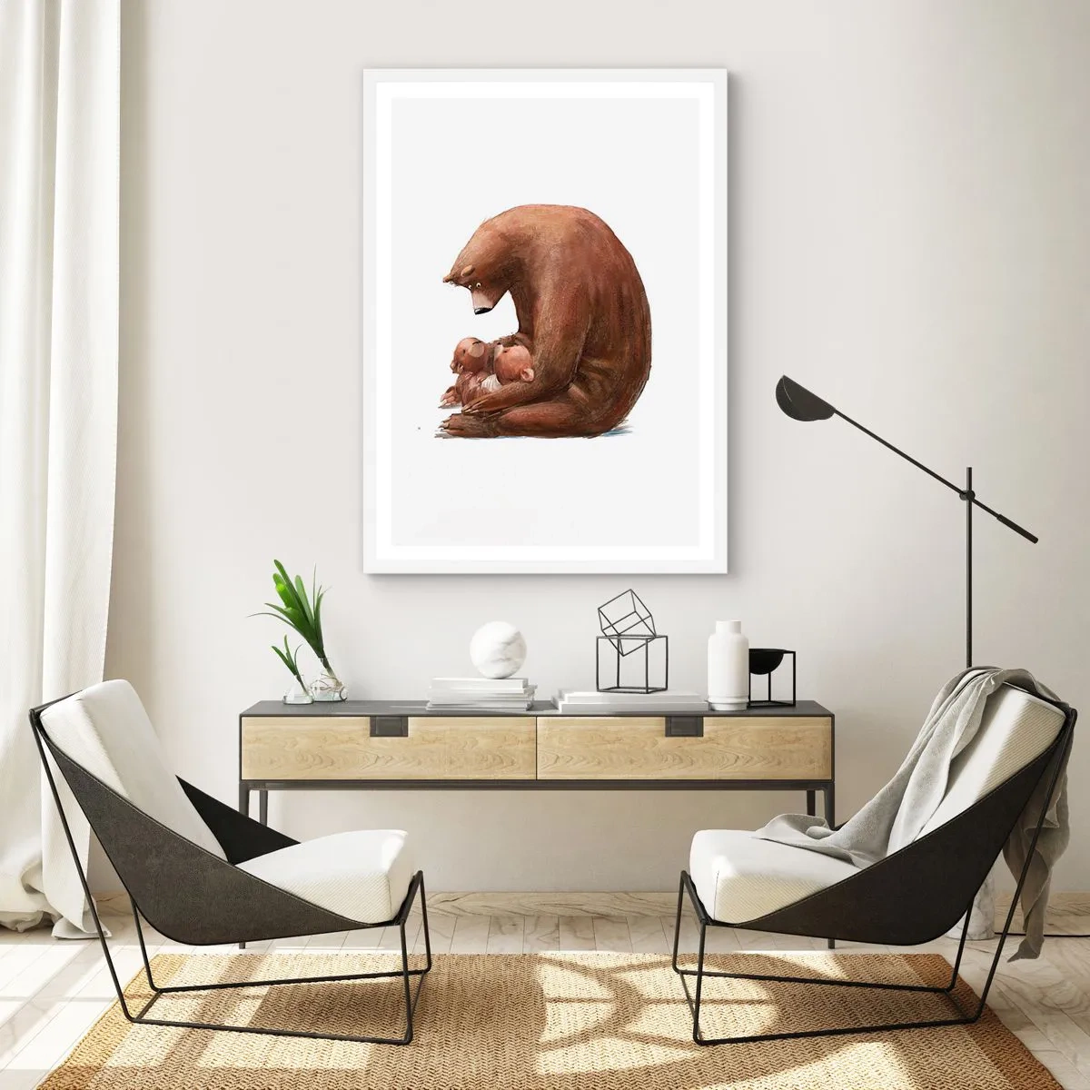 Plakat w białej ramie - Słodkich snów, dzieciaki - 30x40 cm