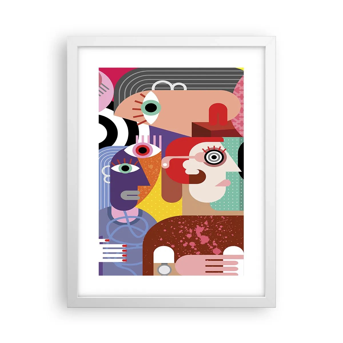 Plakat w białej ramie - My od pana Picassa - 30x40 cm