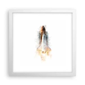 Plakat w białej ramie - Odkrywcy na start - 30x30 cm