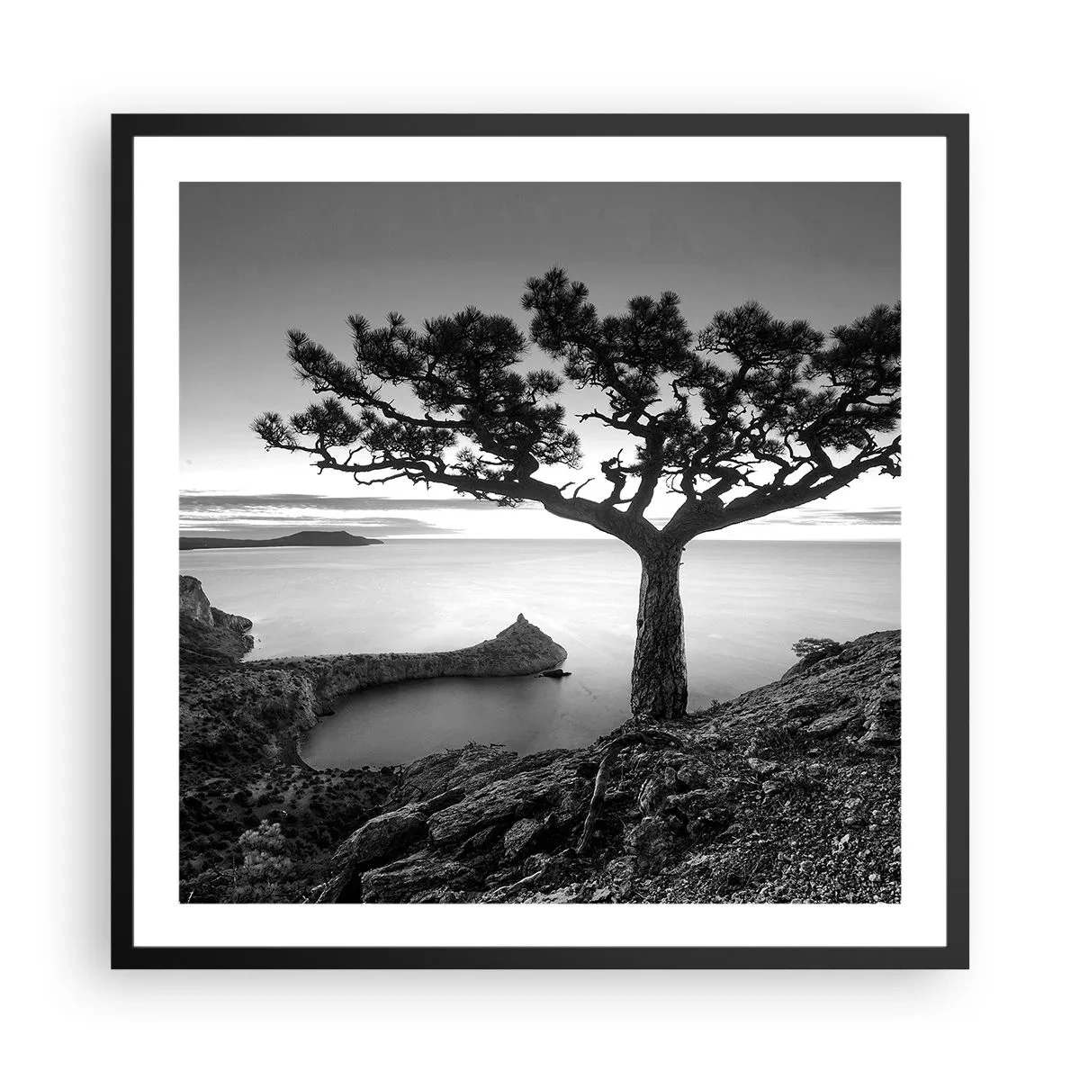 Plakat w czarnej ramie - Spokój aż po horyzont - 60x60 cm