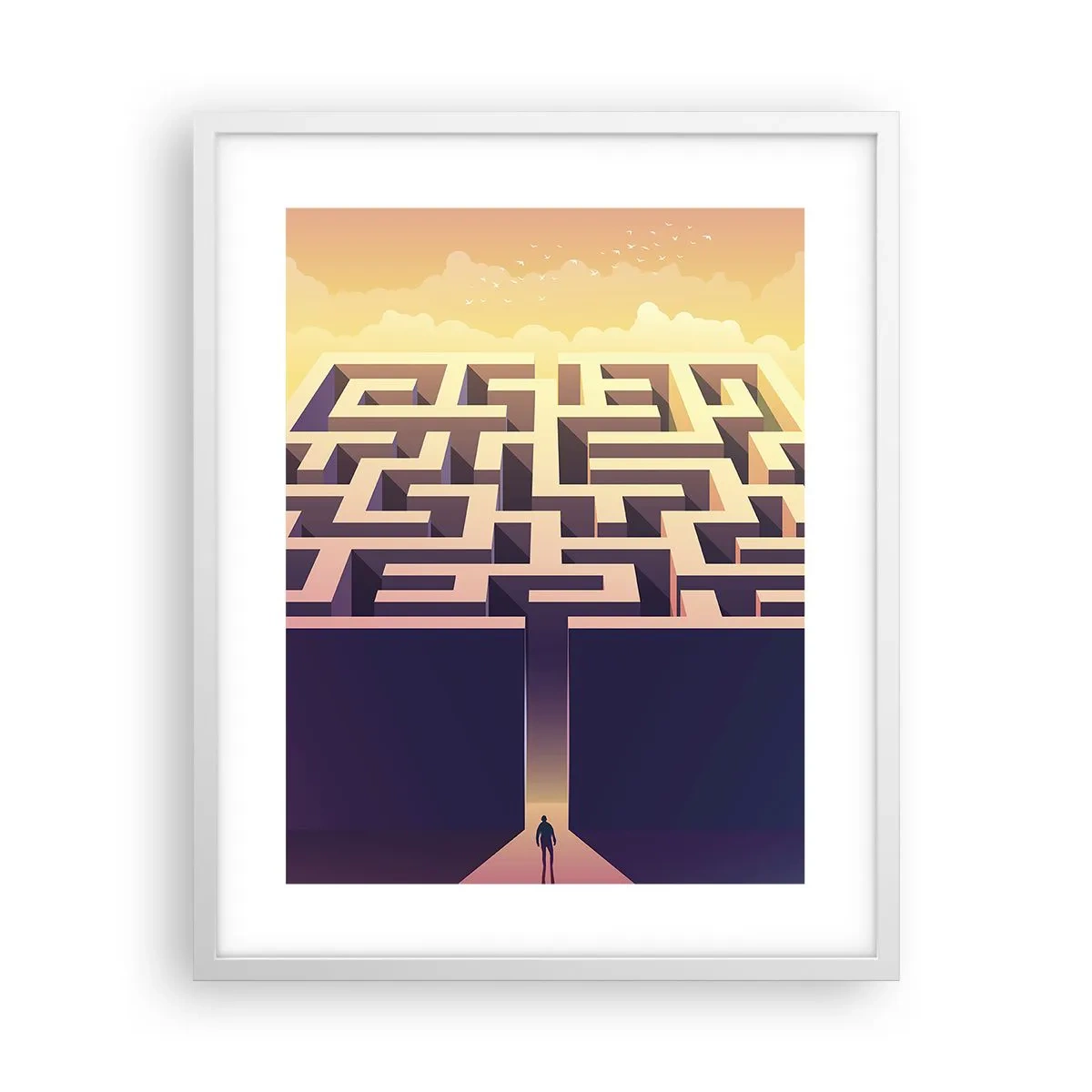 Plakat w białej ramie - Czas decyzji - 40x50 cm