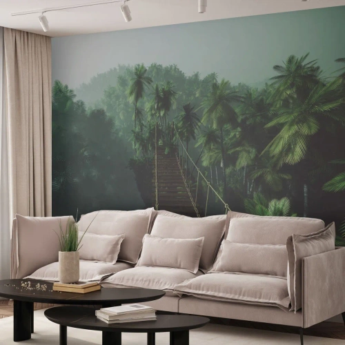 Fototapeta Standard Eco - Nad kipielą zieleni - Krajobraz, Dżungla, Palma Kokosowa - 350x256 cm