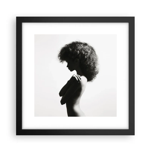 Plakat w czarnej ramie - Jak kwiat na smukłej łodydze - 30x30 cm
