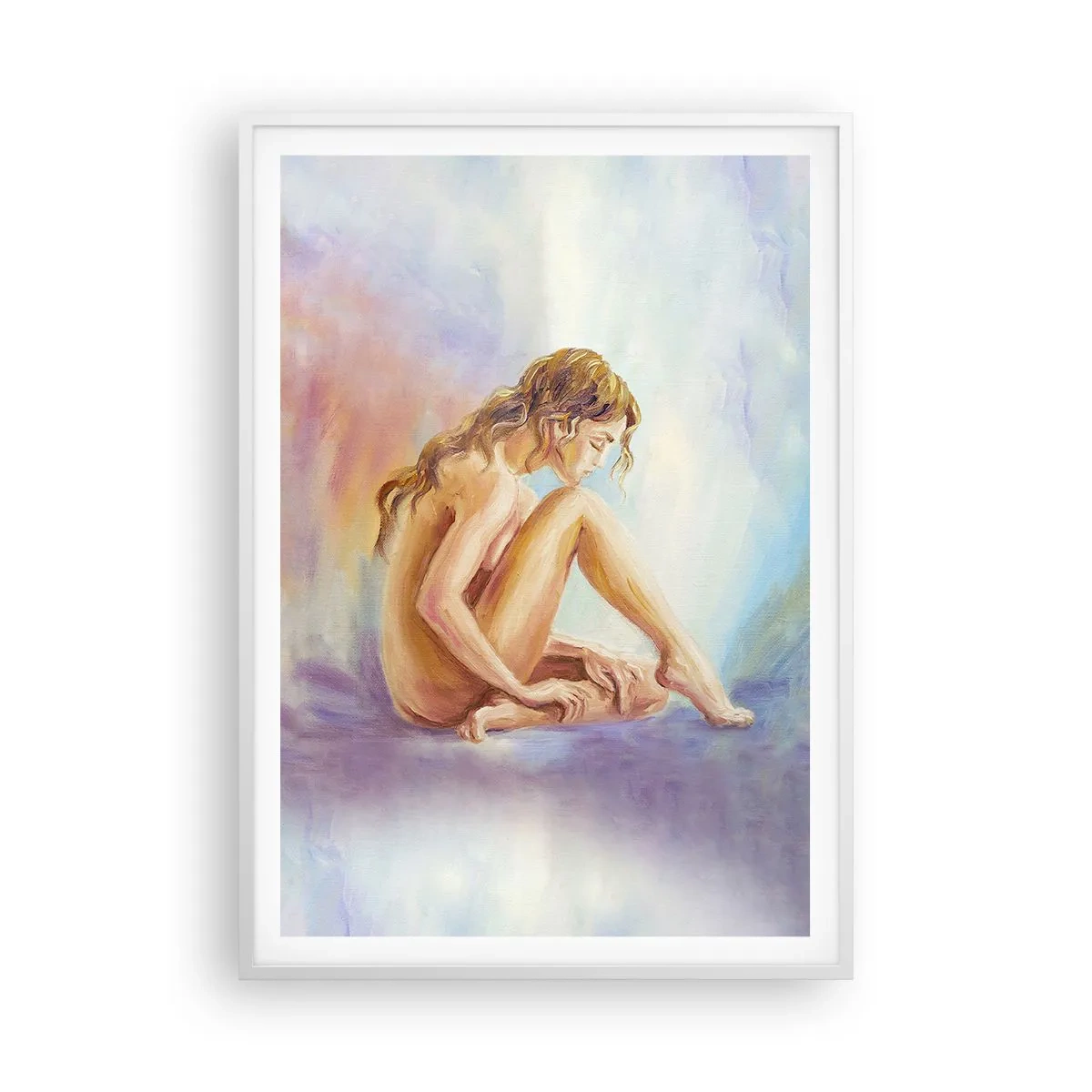 Plakat w białej ramie - Akt młodości - 70x100 cm