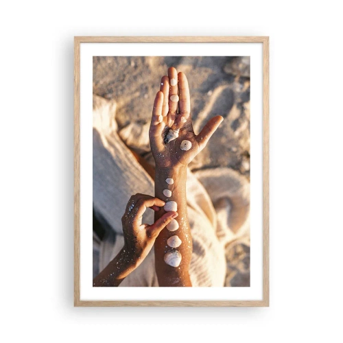Plakat w ramie jasny dąb - Piękno w zasięgu ręki - 50x70 cm