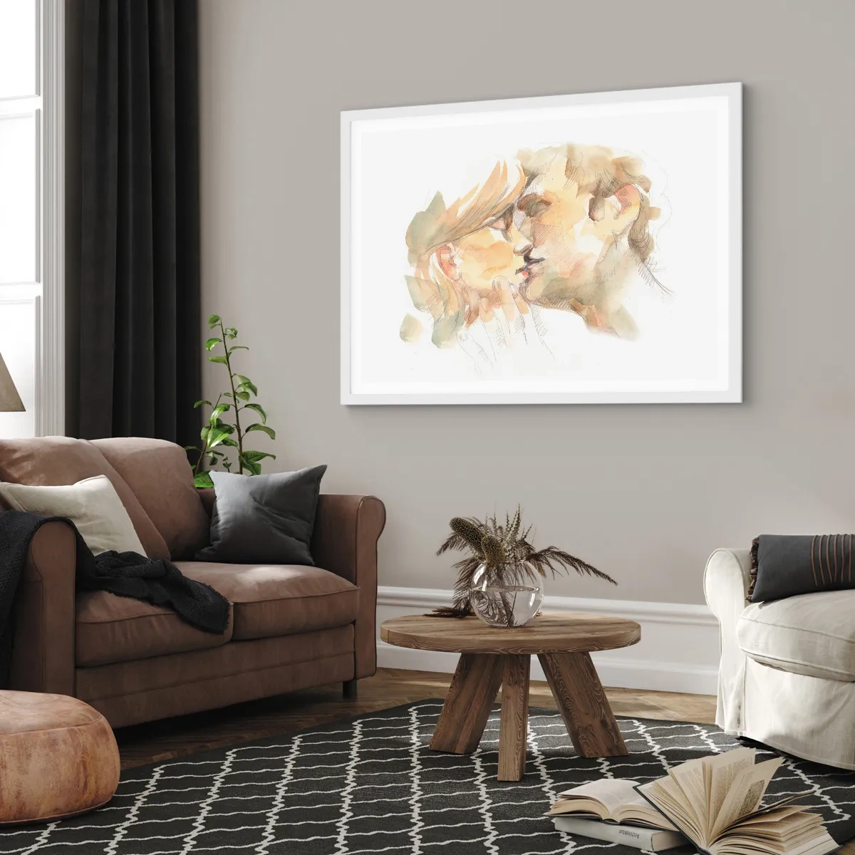 Plakat w białej ramie - Odnaleziona połowa? - 40x30 cm