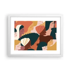 Plakat w białej ramie - Tylko kobiecość - 40x30 cm