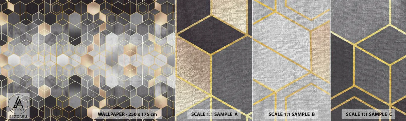 Fototapeta Próbka Premium Canvas - Diamentowa kompozycja - Abstrakcja, Sztuka, Grafika - 100x30 cm