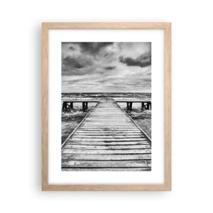 Plakat w ramie jasny dąb - Czekam na wiatr, co rozgoni… - 30x40 cm