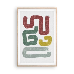 Plakat w ramie jasny dąb - W nieznanym języku - 61x91 cm