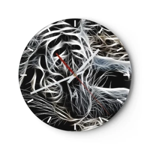 Zegar ścienny - Studium kociej lekkości - 40x40 cm