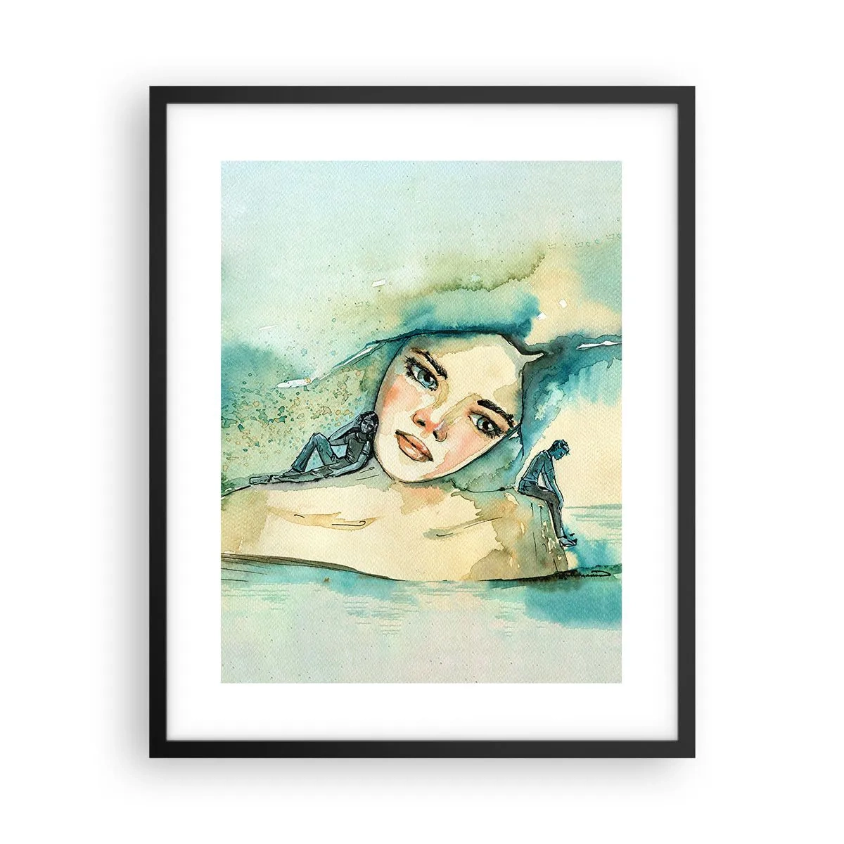 Plakat w czarnej ramie - Am I blue? - 40x50 cm