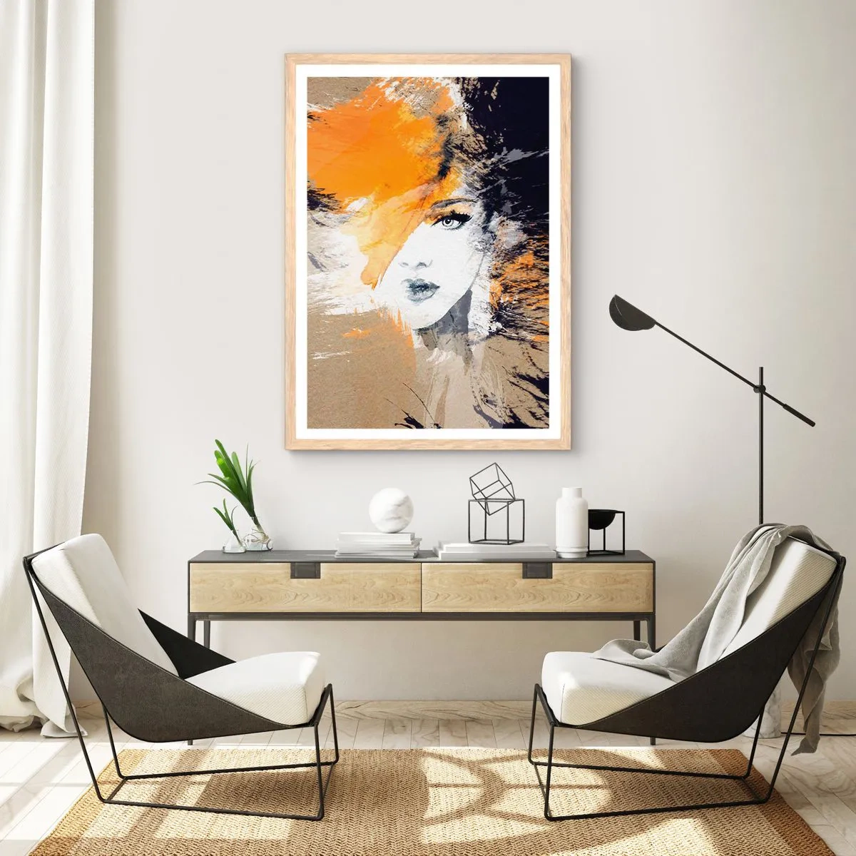 Plakat w ramie jasny dąb - I staje się światło - 70x100 cm
