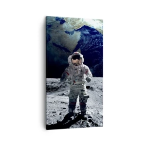 Obraz na płótnie - Pozdrowienia z Księżyca - 45x80 cm